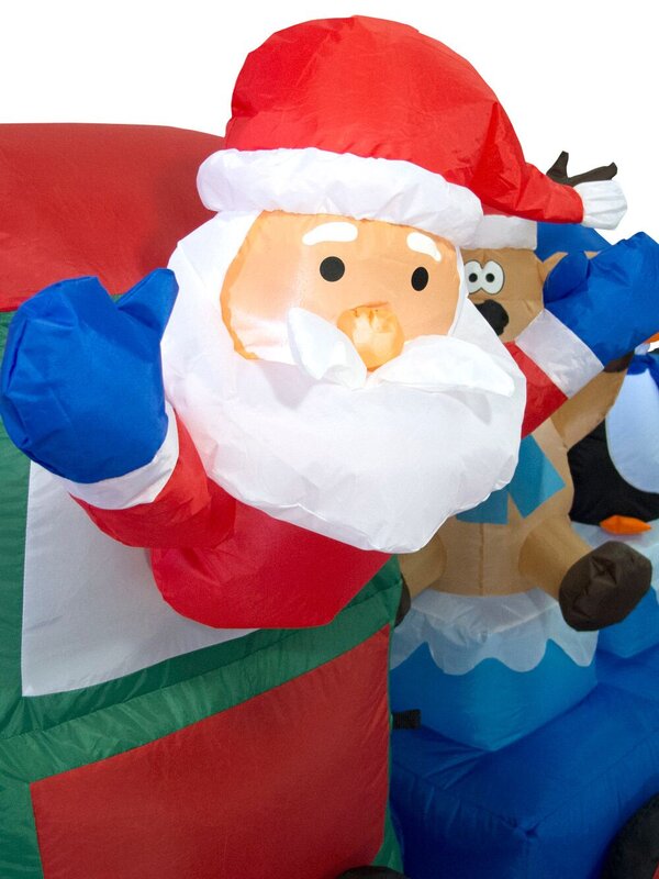 Christmas Train With Santa & Friends Illuminated Inflatable - 1.2m — image 6