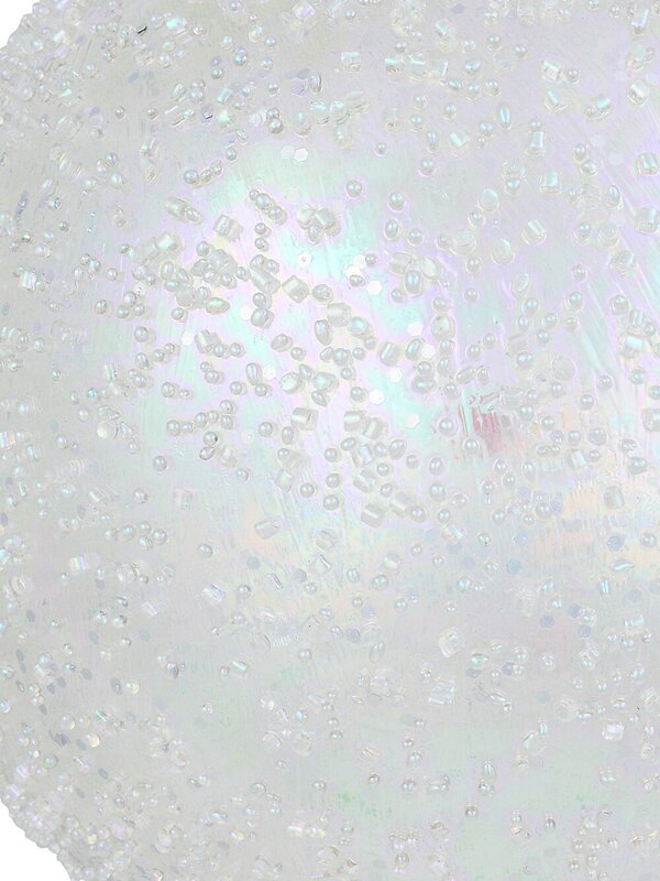 Clear Iridescent Beaded Monumental Large Display Bauble | 30cm — image 3