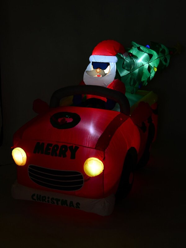 Cool Santa Ute Delivering Tree Illuminated Christmas Inflatable Display - 2.2m — image 5