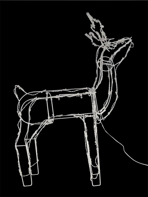 Cool White LED Illuminated Solar Standing Buck - 76cm — image 3