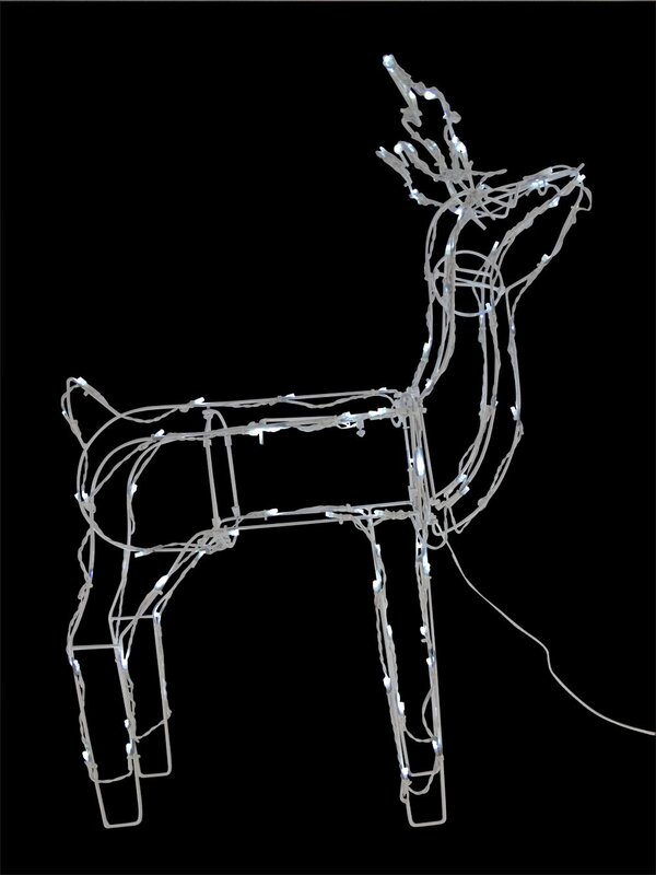 Cool White LED Illuminated Solar Standing Buck - 76cm — image 2