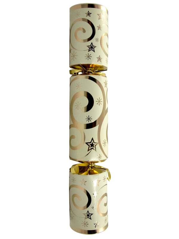 Cream With Gold Swirl Bon Bons - 6 x 30cm