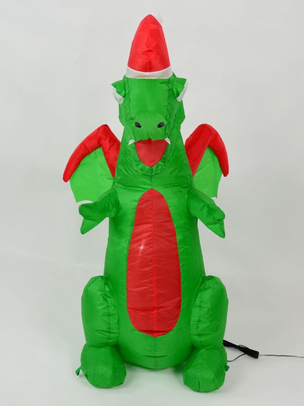 Cute But Very Scary Baby Christmas Dragon Illuminated Inflatable - 1.2m