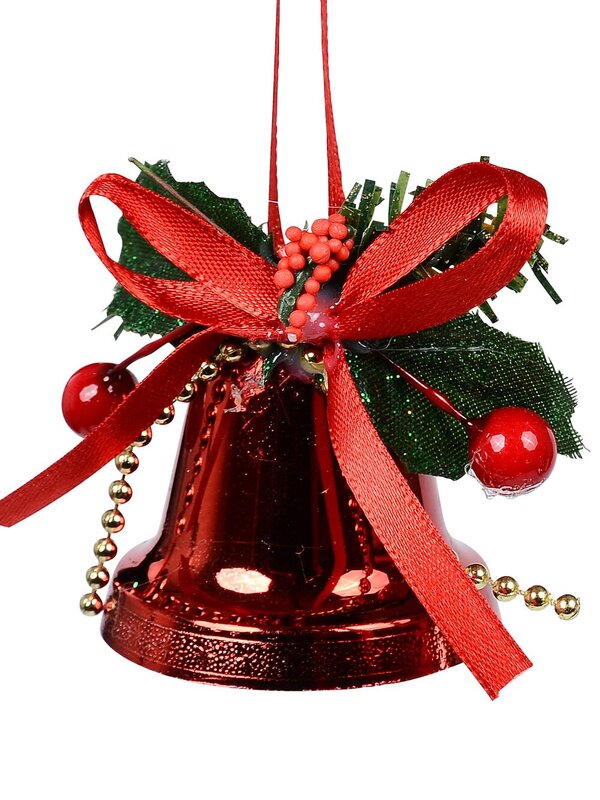 Decorative Red Christmas Bell Hanging Ornaments - 3 x 50mm — image 2