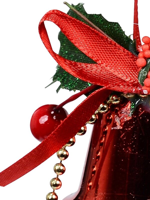 Decorative Red Christmas Bell Hanging Ornaments - 3 x 50mm — image 3