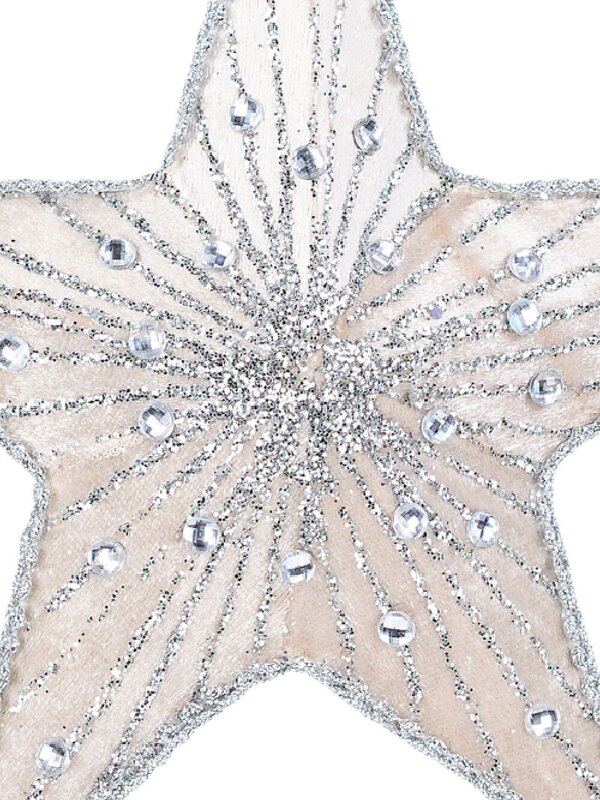 Dual Sided Champagne & Silver Star Whimsical Essential Ornament | 19cm — image 4