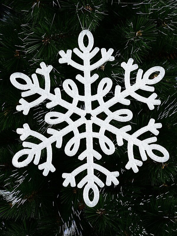 Dynamic Iridescent Frost Giant Snowflake Ornament | 30cm — image 2