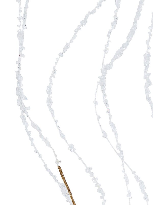 Frosted Pussy Willow Branch Look Decorative Christmas Floral Stem - 90cm — image 3