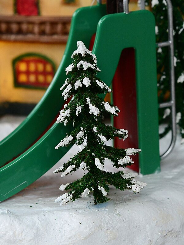 Fun Slide & Merry-Go-Round At Santa's Workshop Christmas Village Scene - 23cm — image 6