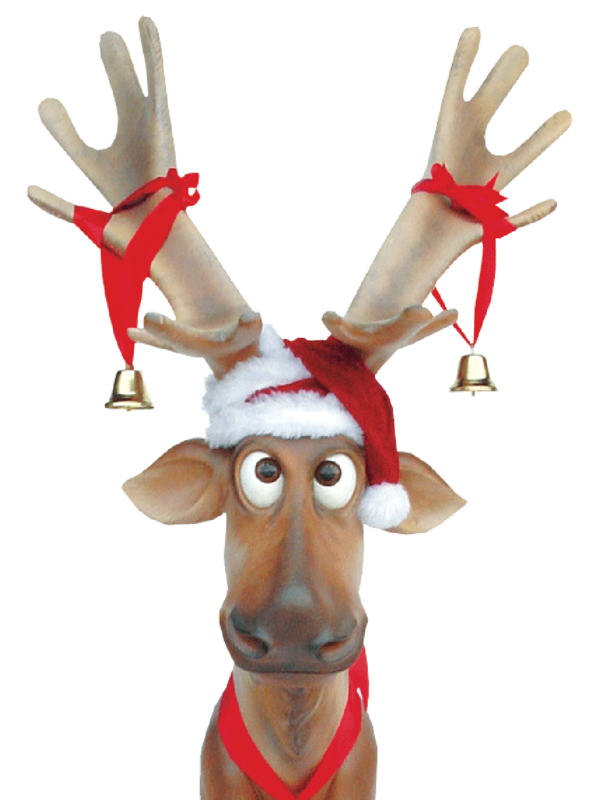 Funny Sitting Life Size Christmas Reindeer Resin Decor Ornament - 1.4m — image 2