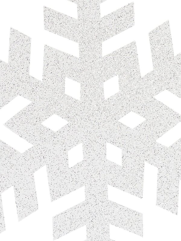 Glittered White Stellar Dendrite Large 2D Snowflake Display Decoration - 52cm — image 2