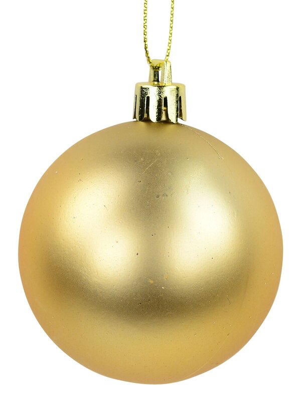 Gloss, Matte, Pearl, Glitter & Striped Gold & Champagne Baubles - 64 x 60mm
