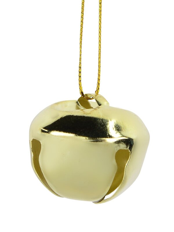 Gold Iron Functioning Bells Hanging Ornament - 30 x 25mm