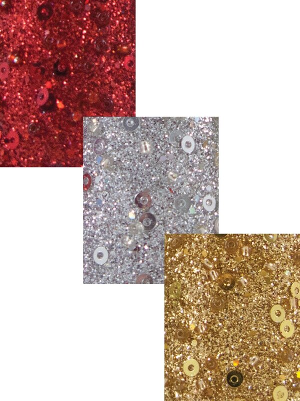 Gold, Red & Silver Mini Ornamental Tabletop Trees - 13cm