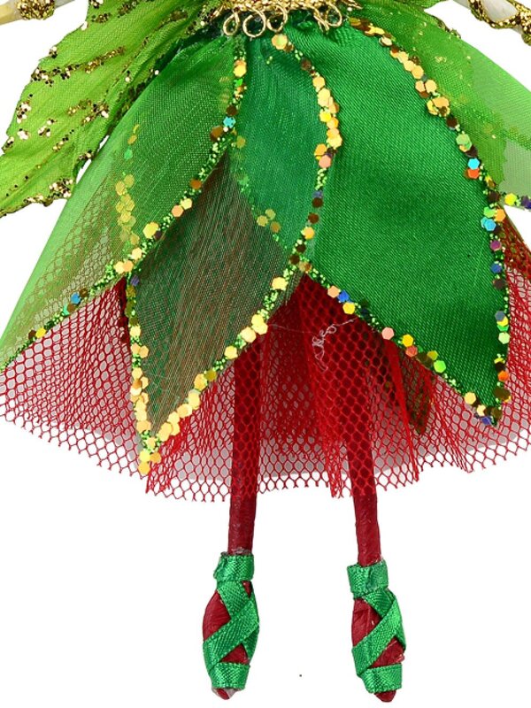 Green Dress & Wings Christmas Fairy Hanging Ornament - 18cm — image 4