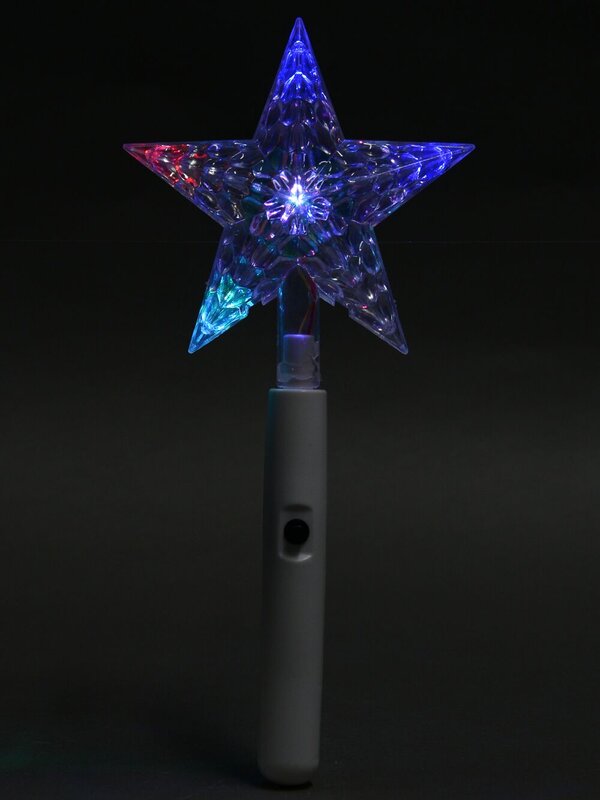 Hand Held 5 Point Multi Colour LED Star Christmas Light - 26cm