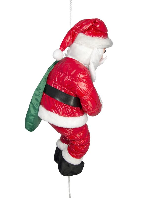 Hanging Padded Santa Outdoor Decoration - 64cm — image 3