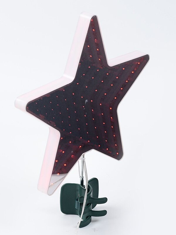 Large Red LED Infinity Mirror Star Christmas Tree Topper | 25cm — image 5