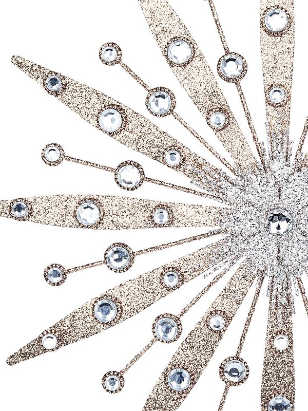 Large Rose Gold & Silver Glitter Supernova Tree Topper | 42cm — image 3