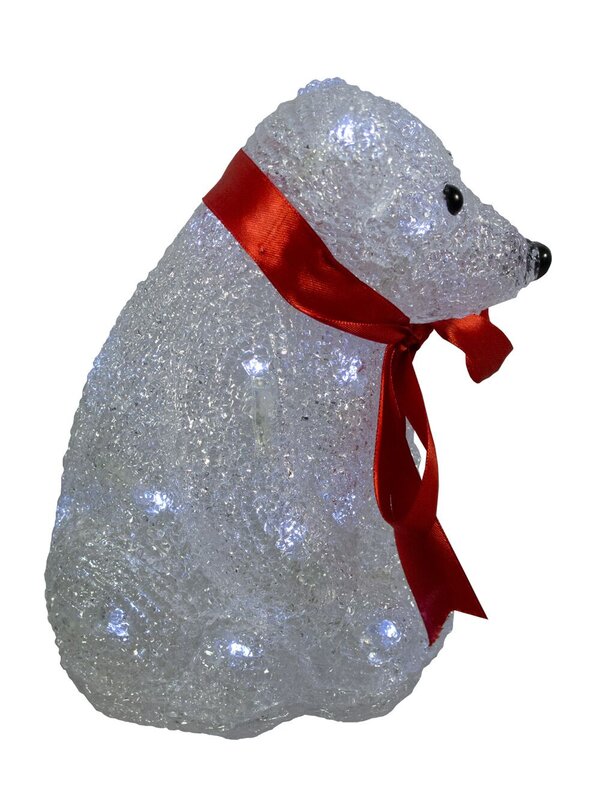 LED Acrylic Polar Bear Cub Ornament - 19cm — image 3