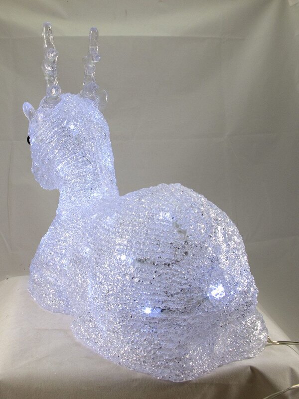 LED Sitting Reindeer Illuminated Ornament - 35cm