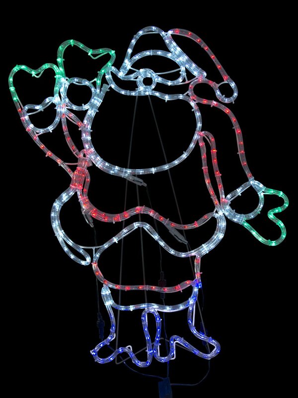 LED Waving Santa Rope Light Silhouette - 80cm — image 2