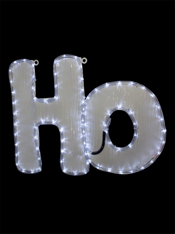 LED White Red & Green Ho Ho Ho Rope Light Motif - 1.4m — image 5
