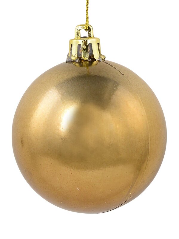 Matte Fawn, Shiny Bronze & Bonze Glitter Baubles - 9 x 60mm