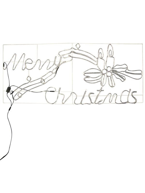 Merry Christmas & Candle LED Rope Light Silhouette - 2.3m — image 3