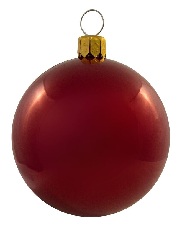 Metallic, Matt, & Glittered, Red & Gold Baubles - 20 x 40mm