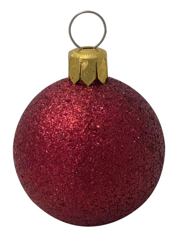 Metallic, Matt, & Glittered, Red & Gold Baubles - 20 x 40mm