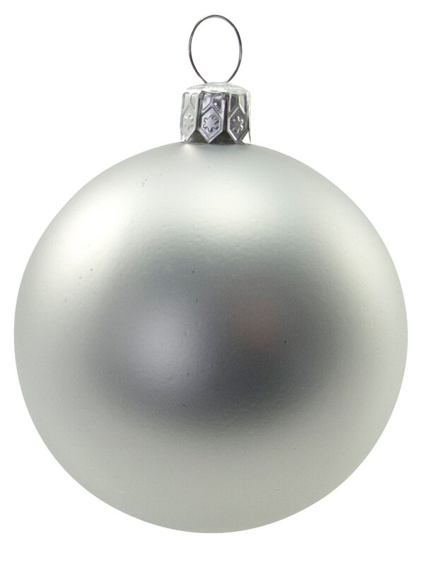 Metallic, Matte, Glitter & Pearl Silver Baubles - 16 x 60mm