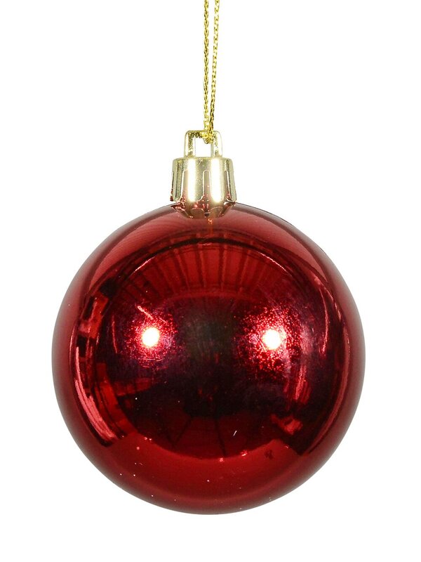 Metallic Red, Gold, Matt Green & Red Glitter Baubles - 16 x 60mm