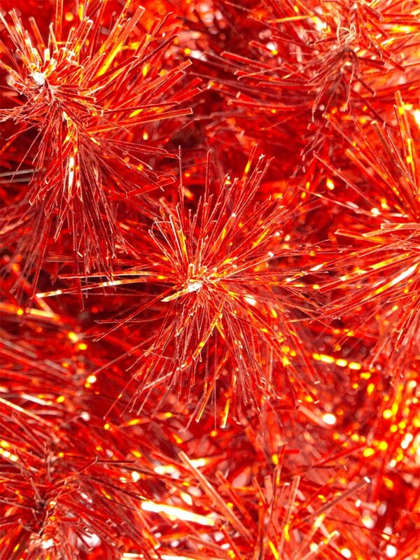 Metallic Red Tinsel Table Top Tree - 45cm — image 2