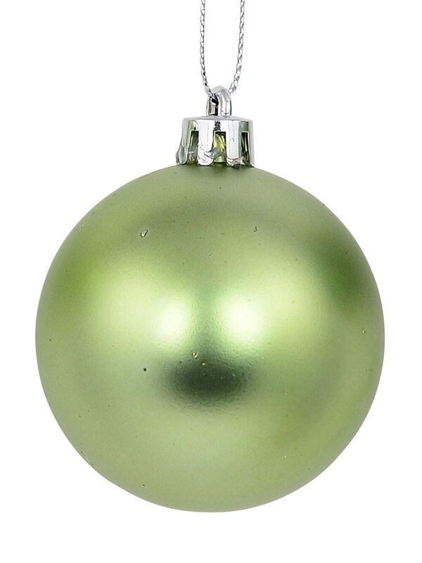 Mint Green Glittered, Matte & Metallic Baubles - 12 x 60mm — image 2