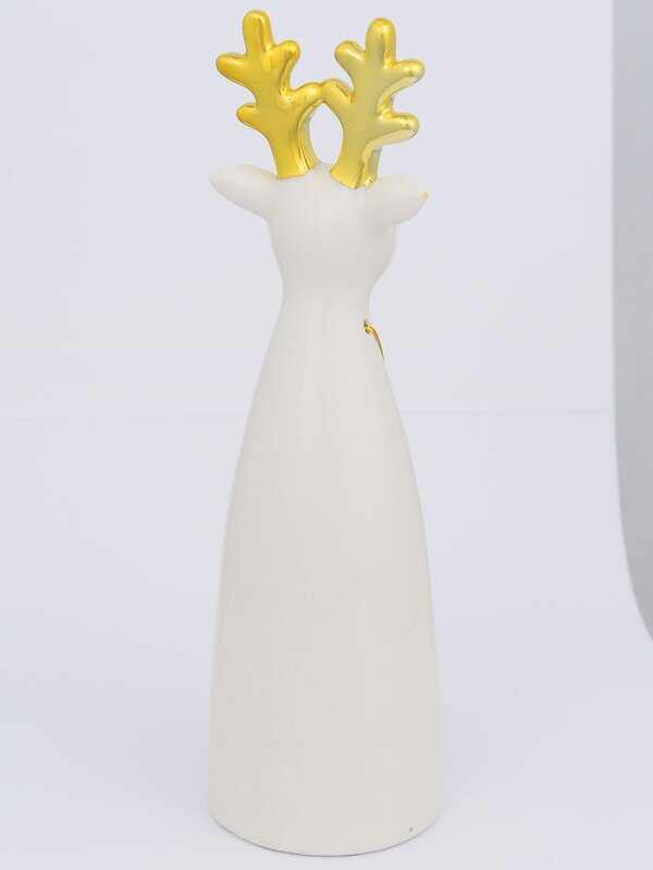 Modern Chic Look Gloss Reindeer Ceramic Christmas Ornament - 16cm — image 3