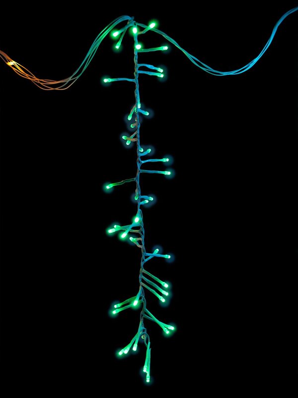 Multi Colour LED Bulbs Cluster Curtain Light - 4.8m — image 4
