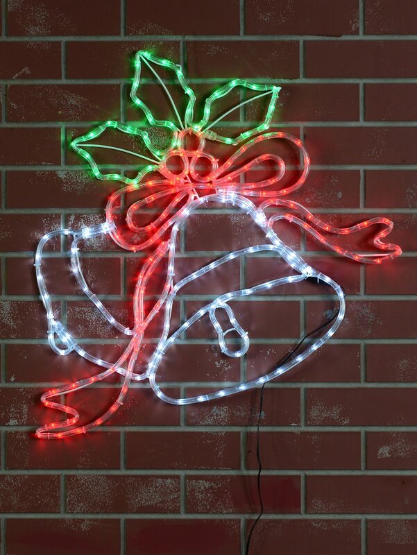 Multi Colour LED Christmas Bells & Mistletoe Rope Light Silhouette - 83cm — image 4
