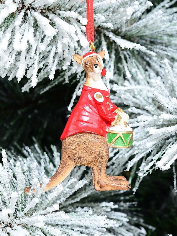 Native Red Kangaroo Drummer Soldier Whimsical Essential Ornament | 75mm — image 3