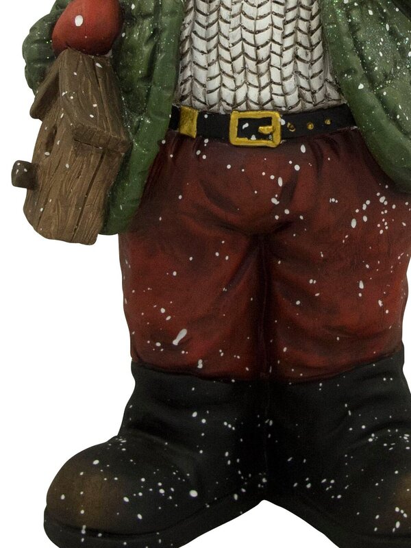 Nordic Resin Snowman Decor Holding Cardinal & Bird House - 61cm — image 3