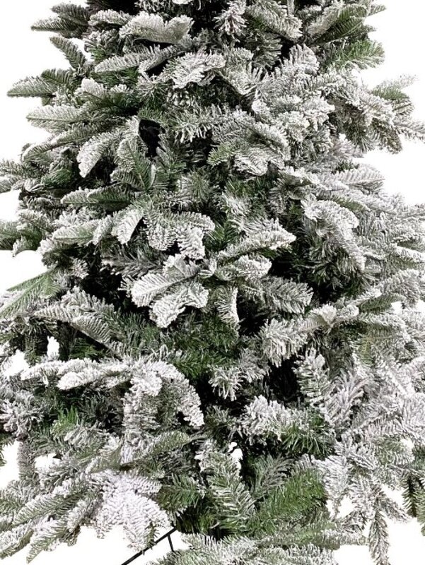 Perisher Snow Moderately Flocked Green Christmas Tree With 1676 Tips - 2.3m — image 3