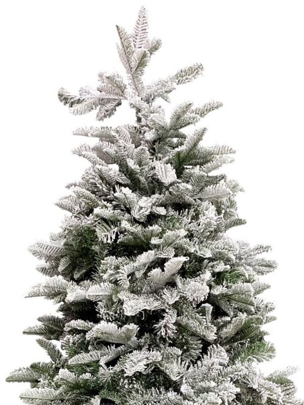 Perisher Snow Moderately Flocked Green Christmas Tree With 1676 Tips - 2.3m — image 2