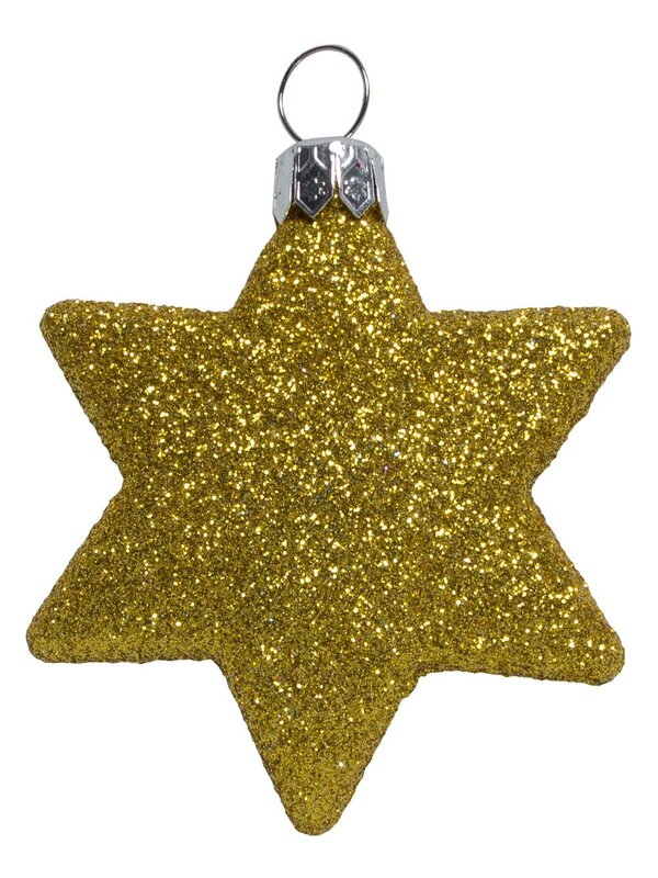 Pink, Peppermint & Gold Glittered Star Decorations - 8 x 65mm — image 4