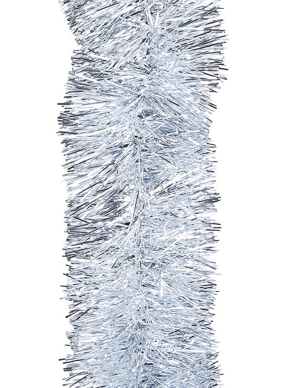 Professional 8ply Silver Metallic Fir Needle Christmas Tinsel Garland | 5m x 15cm — image 3