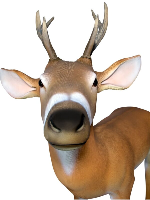Real Look Standing Life Size Christmas Reindeer Resin Decor Ornament - 1.1m — image 2