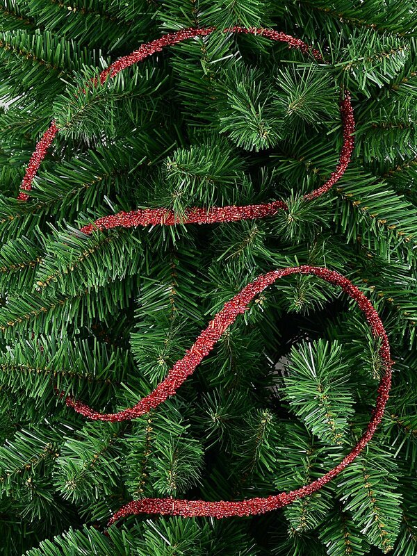 Red Beaded Woven Ribbon Dynamic Drape Garland | 1.8m — image 2