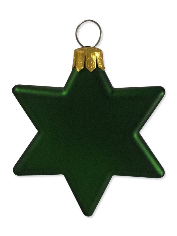 Red Gold & Green Metallic & Matte Star Decorations - 20 x 65mm
