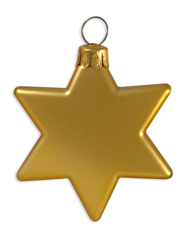 Red, Gold & Green Star Decorations - 8 x 65mm  — image 3