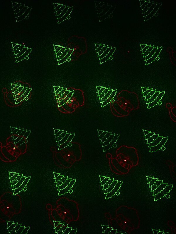 Red & Green 12 Patterned LED Christmas Garden Laser Light | 12m x 12m — image 3