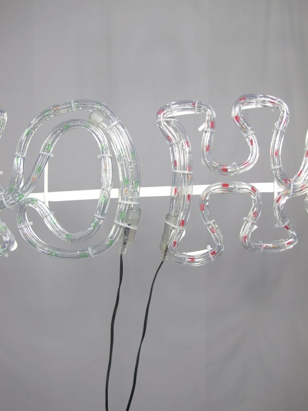 Red & Green Ho Ho Ho LED Rope Light Silhouette - 85cm — image 4